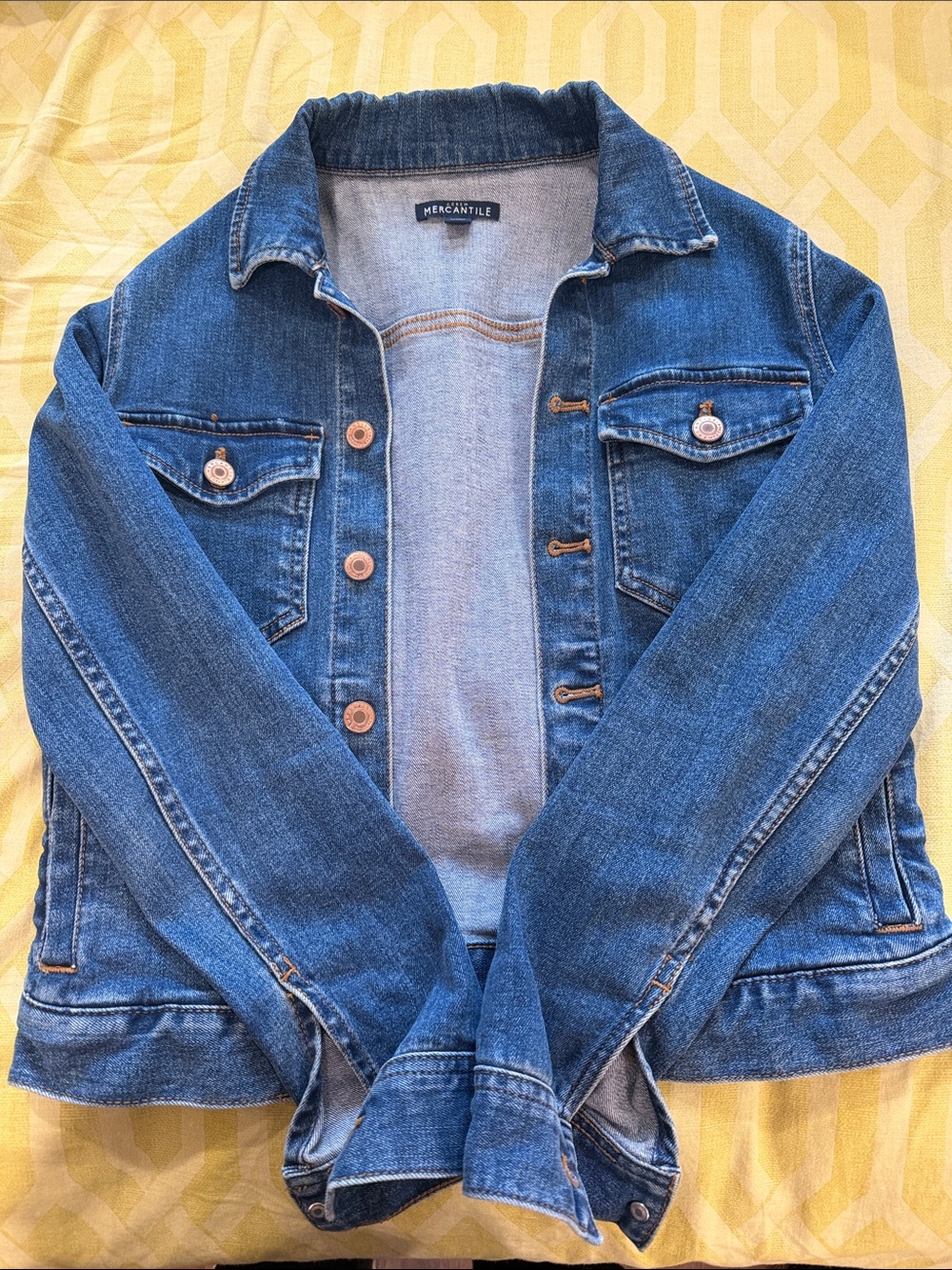 J. Crew Medium Blue Denim Jean Jacket with Button Pockets